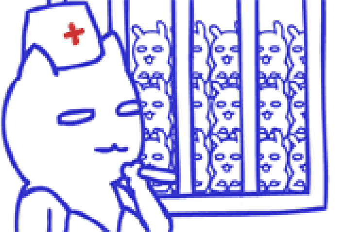卡通 猫咪 抽烟 护士帽