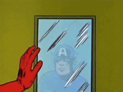 美国队长 漫画 复古 镜子  Captain America
