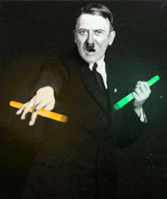 希特勒gif动态图片,恶搞荧光棒元首动图表情包下载