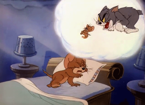 猫和老鼠 汤姆 杰瑞 做梦 噩梦 狂奔 卡通  tom and jerry