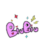 Biu Biu 闪电 紫色 卡通 眨眼
