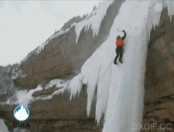 冰山 危险 滑下来 吓人