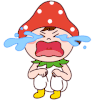 草莓妹 蹲着 伤心 哭泣