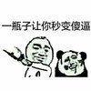 一瓶子让你秒变傻逼 金馆长 鼻青脸肿 熊猫头 瓶子
