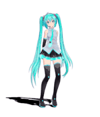 卡通 小美女 跳舞 长头发