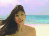 嘟嘴 海边 美女 大自然