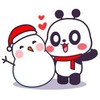 小熊 雪人 比心 可爱 萌萌哒