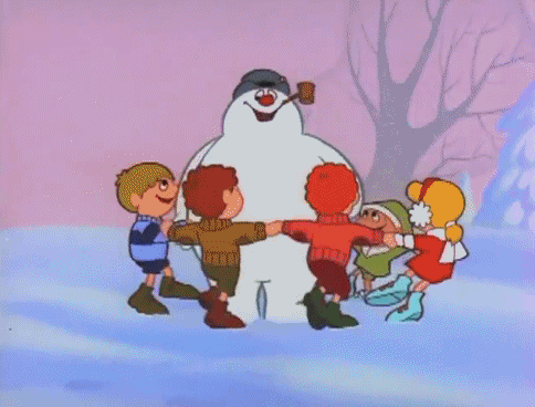 动画 雪人 小朋友 转圈 欢快 圣诞 节日 christmas