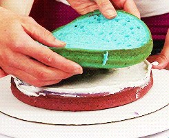 蛋糕 cake food 彩虹色 夹心 半成品