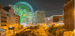 城市 夜晚 延时摄影 摩天轮 日本 日本横滨城市风光 灯光 纪录片 车流
