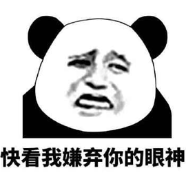 嫌弃 眼神 熊猫头