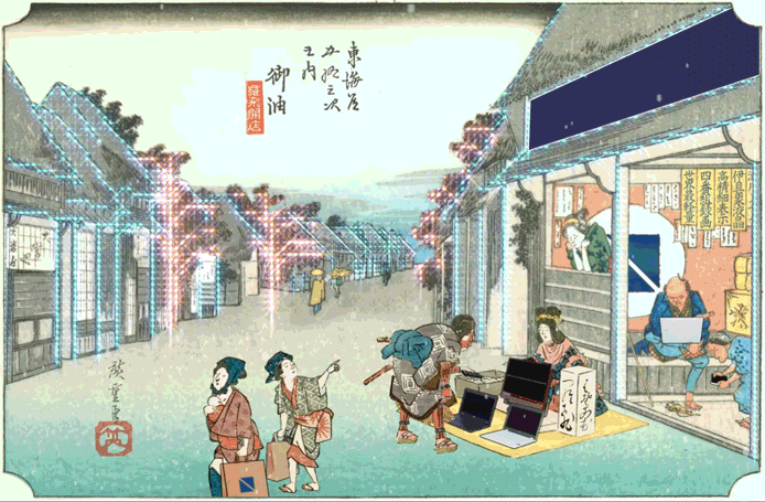 古代日本 电脑 高科技 日本画
