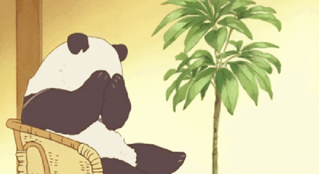 搞笑 动图 好污污污~ 害羞 熊猫 可爱
