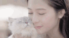 美女 猫咪 爱心 可爱