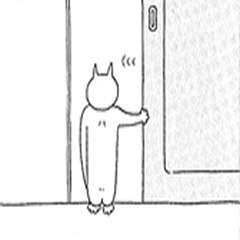 猫人 关门 背影 动漫