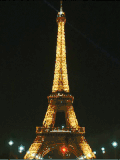 巴黎 艾菲尔铁塔 灯光闪烁 国际都市