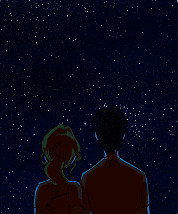 星空 闪烁 情侣 安静