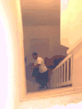 爬楼梯 黑人 跑 搞笑 逗逼