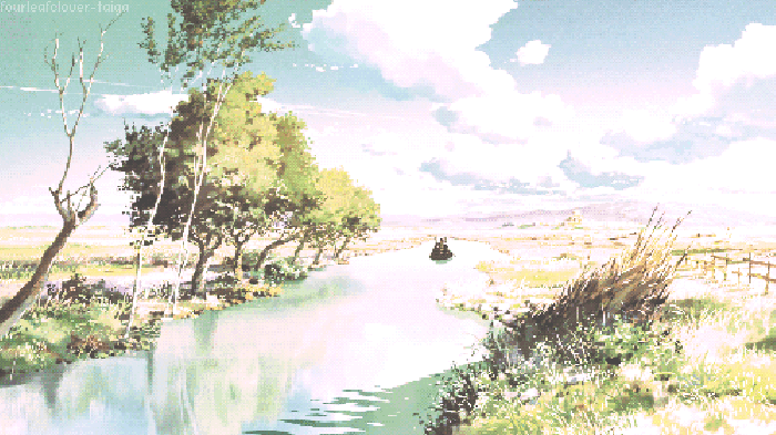 小溪 流水 风景 蓝天