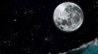 月亮 天空 夜晚 冲浪