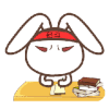 卡通 动物 小兔 搞笑 可爱 学习
