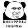 你妈充多少话费 才送一个你这样的 熊猫人 装逼
