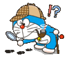机器猫 侦探 烟斗 放大镜