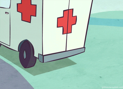 救护车 车祸 恶搞 动态图 卡通
