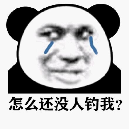 暴漫 熊猫头 流泪 怎么还没人钓我 搞怪 逗