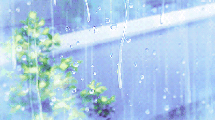 下雨 水珠 窗外 二次元