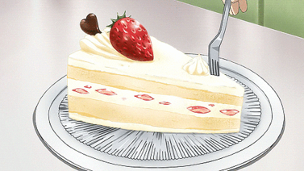 蛋糕 三明治 叉子 草莓