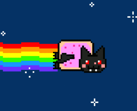 猫猫 飞翔 彩虹 欢乐