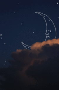 天空 星星 月亮 晚安