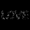 黑色背景 love 设计 字体