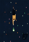 飞行  星星  伸手  追逐