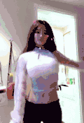 美女 跳舞 长发 背包