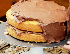 蛋糕 cake food 奶油 刀 旋转 抹 制作过程