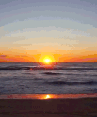 日落 sunset 潮水 黄昏