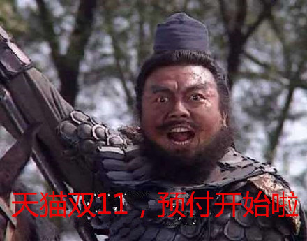 双11 付尾款时的我 三国演义 张飞 天猫 预付开始