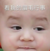 本特利 萌娃 看我的眉毛行事 呆萌 搞怪 逗