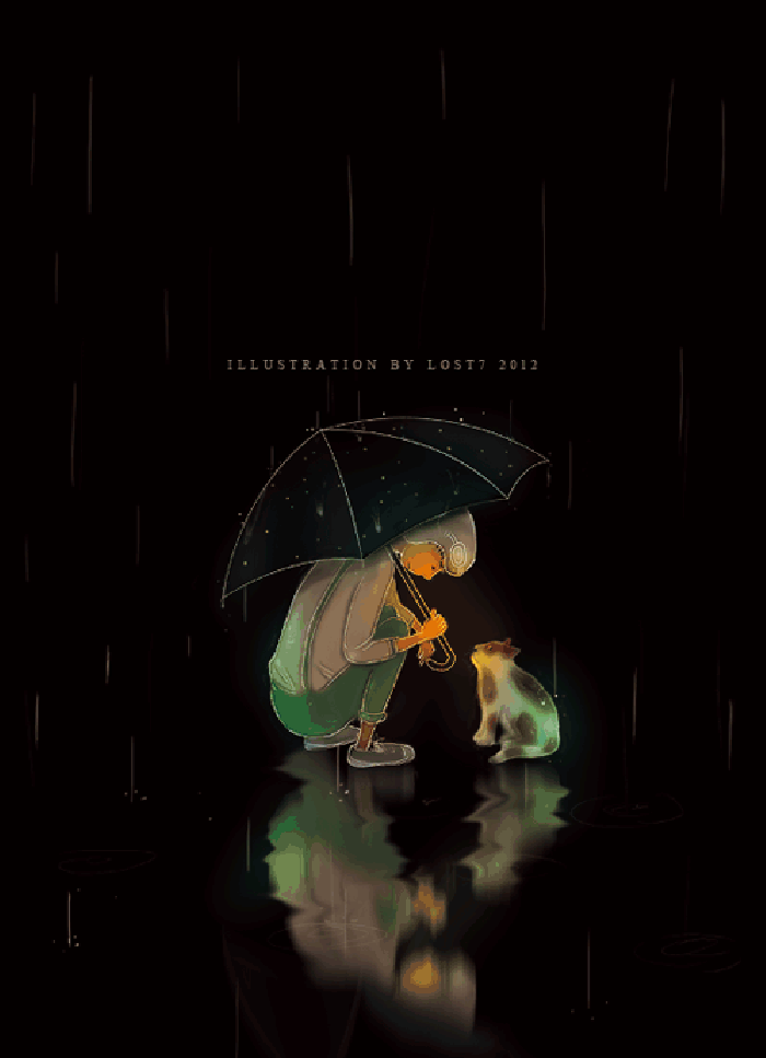 雨伞 下雨 青蛙 孩子