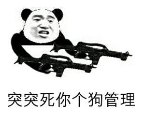 熊猫人 机枪 瞄准 突突死你个狗管理