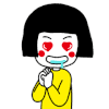 花痴 短发 流口水 萌萌哒
