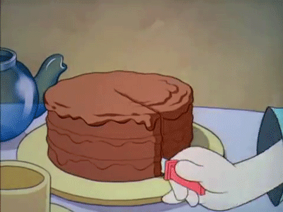蛋糕 切开 食物 动漫