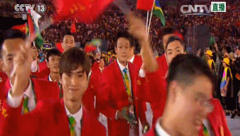 中国代表团 出场 中国 雷声 旗手 里约奥运会 施嘉洛 抢镜 代表团