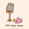 猫猫 凳子 台灯 diyfloorlamp