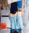 打伞 背影 回头 丑八怪