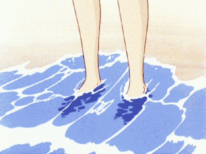 海水 海浪 冲刷 美腿
