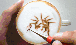 制作 咖啡 拿铁 杯子 灵感 美食 自由女神