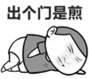 侧躺 咧嘴 皱眉 出个门是煎